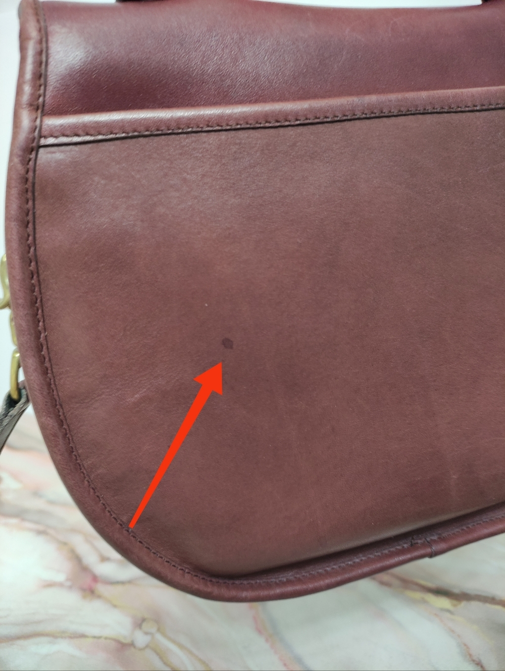 Vintage Coach 9865 Large Plaza Bag Burgundy READ - Picture 15 of 17